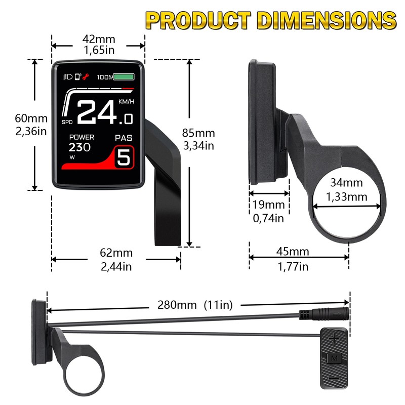 Display DZ49 for Bafang BBS01 BBS02 BBS-HD and Controller, 2