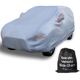 EzyShade 10-Layer SUV Car Cover Waterproof All Weather. See Vehicle Size-Chart for Accurate Fit. Outdoor Full Exterior Covers for Automobiles Heavy Duty Tarp Jeep Rav4 CRV. Size S6 (See SizeChart)