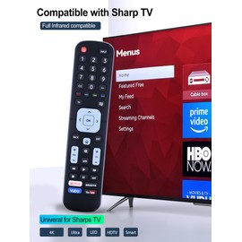 New EN2A27ST Replacement TV Remote Control for Sharp 4K Ultra LED Smart HDTV - LC-32P5000U / LC-40P5000U / LC-43P5000U / LC-50P5000U / LC-55P5000U / LC-60P6000U Television