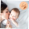 KOMBIUDA Monthly Milestone Cards Pcs Wooden Cards Adorable Stickers Newborn