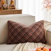 Kevin Textile Fall Plaid Pillow Cover 12x20 Inch with Piping,