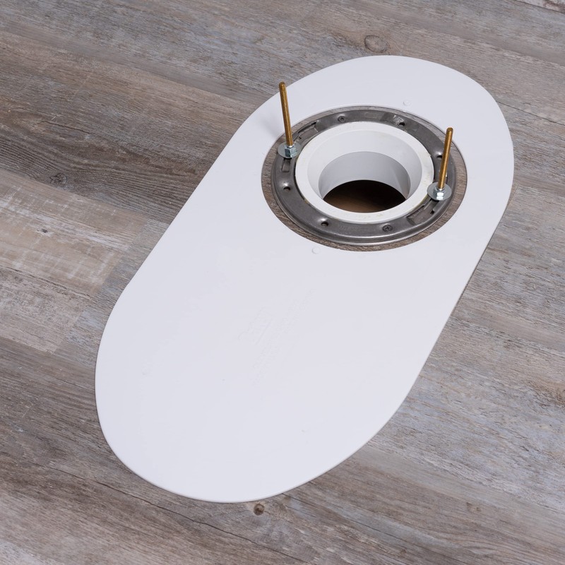 Oatey 31259 Round Nose Toilet Base Plate, White