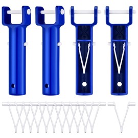 Peakloong 4Pcs Swimming Pool Vacuum Handles Pool Cleaning Tool Replacement Accessories with 12Pcs V-Shaped Clip