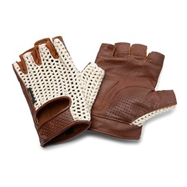 Portland Design Works 1817 Leather Cycling Gloves - Natural/Brown -Large