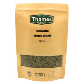 Organic Mung Beans 1kg - High Fibre, High Protein, Raw, Vegan, Certified Organic, GMO-Free - No Additives or Preservatives - Nutritious, Versatile, and Sustainable - Thames Organic