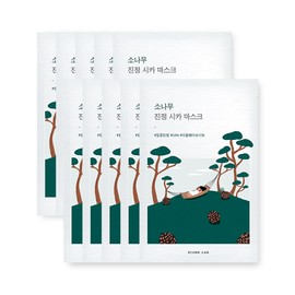 Round Wrap Pine Calming Cica Mask 10 sheets / 라운드랩 소나무 진정 시카 마스크 10매