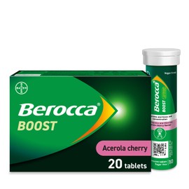Berocca Boost Effervescent Tablets with Guarana & Caffeine, 20 Tablets