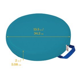 ECR4Kids SoftZone Floor Cushions, Round, Flexible Seating, Turquoise, 6-Piece