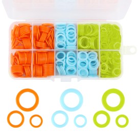 lahnao Pack of 480 Plastic Stitch Markers, Colourful Stitch Markers Knitting with Portable Storage Container, Stitch Markers Crochet for DIY Sewing, Knitting, Crochet, Crafts