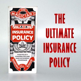 Magician's Insurance Policy Classical Stage Street Pocket Real Cards Magic Trick