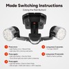 OREiN Motion Sensor Outdoor Security Lights, Dual-Head Adjustable LED Flood