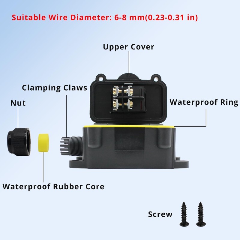 MAKERELE Inline Cord/Power On Off Switch AC 20A-125V 16A-250V (Mountable,