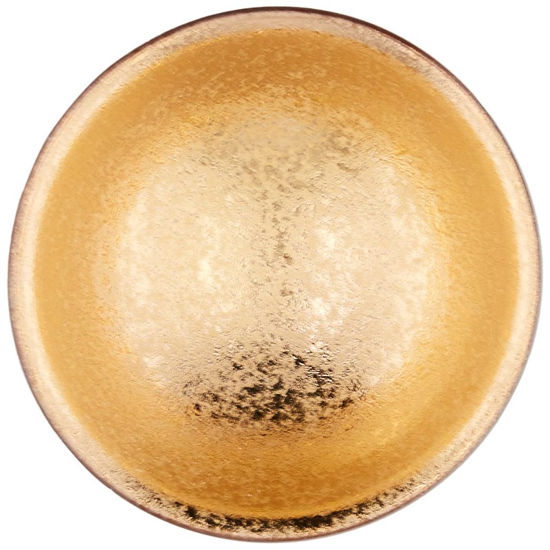 Arita Ware 467140-774 Teetsu Kiln, Flat Cup, Guinomi, Nanbanai Gold