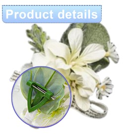 White Flower Boutonniere for Groom, Wedding & Prom Suit Decoration, Brooch Boutineer with Pin for Men, Bridegroom Accessories.