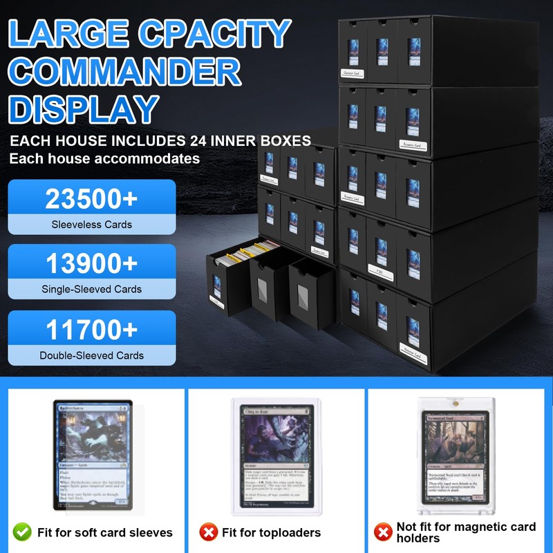 ATPWONZ Trading Card Storage Box, 24000+ Cards Storage Box for