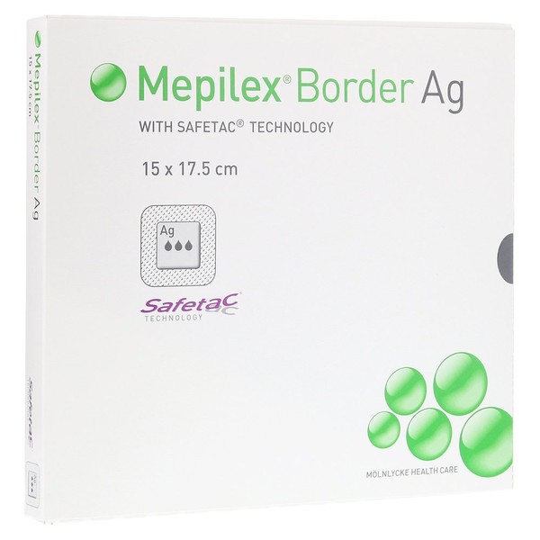 Mepilex 395460 Border Ag, Antimicrobial Absorbent Foam Dressing, 15 cm