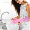 Baluue 3pairs Food Grade Gloves for Dishwashing Kitchen Cleaning Gloves