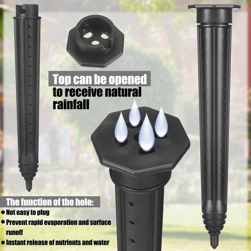 Briwooody 4 Pack Garden Watering Stake Large UV-Protected ABS Plastic
