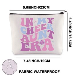 G2TUP Cheer Aunt Makeup Bag Cheer Mom Gifts in My Cheer Aunt Era Zipper Pouch Cheerleading Gifts (Cheer CA)