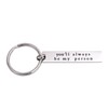 You’ll Always Be My Person Stainless Steel Rectangle Keychain Keyring