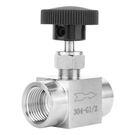 Stainless Steel Flow Control Valve, Throttle Valve Check Valve for Water Gas Oil Gearbox 1/8", 1/4", 1/2" (optional) (1/2)