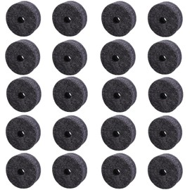 A-xctoe Round Soft Grey Cymbal Stand Felt Washer Replacement for Drum Set of 20 (100)