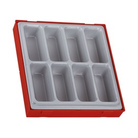 Teng Tools 8 Compartment Double Size Empty Plastic Storage Tray - TTD01, Silver