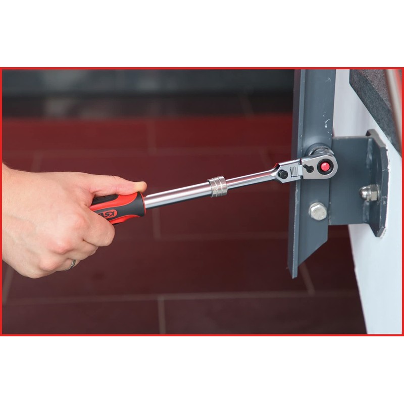 KS Tools SlimPower 914.1220 Telescopic Joint Reversible Ratchet 1/2 Inch
