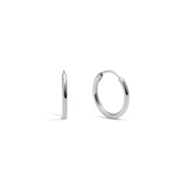 SINGULARU Mary Hoop Earrings Stainless Steel Jewellery for Women, Silver, No Gemstone