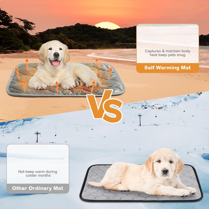 Tujoe 4 Pack Self Warming Cat Mat Self Heating Cat