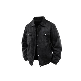 Men's Workwear Long Sleeved Shirt with Multiple Pockets, Suitable for Casual Workwear in Spring and AutumnColor: Black, Size: Xl