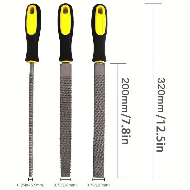WINICE 3-Piece 8" Wood Rasp File Set, Set of Flat,