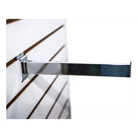 Exhivit  Mensula Colgador Recto,panel Ranurado Exhibipanel 30cm 4pz