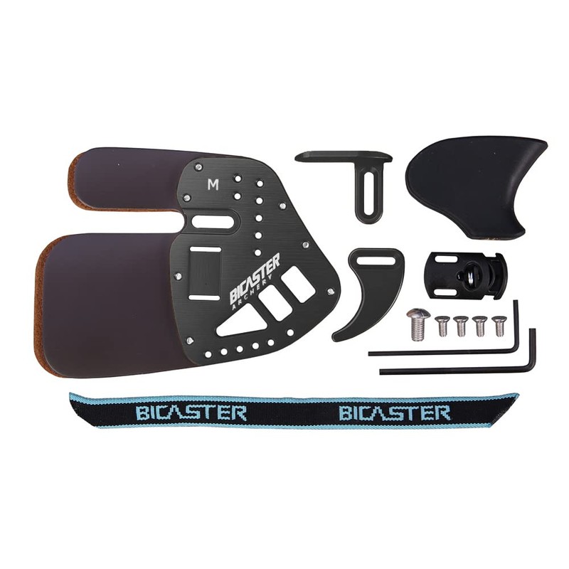 BICASTER ASA Finger Tabs Cowhide Face+Aluminum Plate for Olympic Recurve