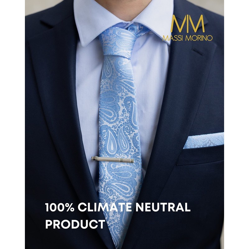 Massi Morino Tie and Pocket Square Set Men incl. Cufflinks,