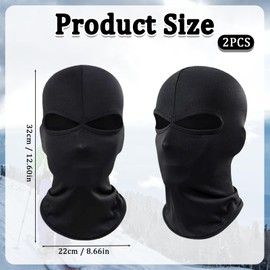 2 Stücke Sturmhaube Motorrad, Sturmmaske & Skimaske, Atmungsaktiver Balaclava für Damen/Herren mit 3-Loch-Design, Winddichte Motorradhaube für Winter & Outdoor (Einheitsgröße)