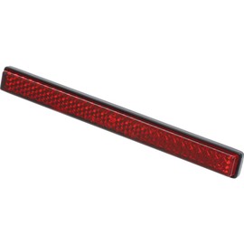 Shin Yo Rectangular Rear Reflector with Threaded Bolt M5, E Approved, 123 x 12.5 mm