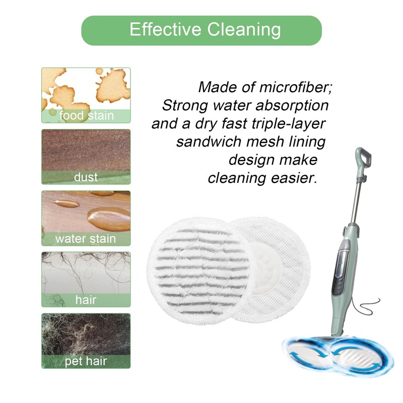 APRIL-FLOWER S8201 Steam Mop Pads Replacement for Shark S8201 S8001