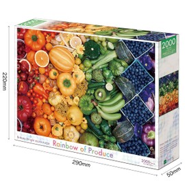 Epoch 2000 Piece Jigsaw Puzzle, Rainbow of Produce, Super Small Piece (15.0 x 20.9 inches (38 x 53 cm)