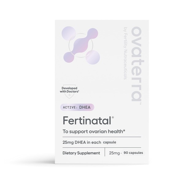Fertinatal Ovaterra Micronized DHEA Supplement for Women, Natural DHEA 25mg