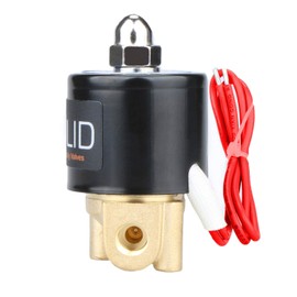 U.S. Solid 1/8" Brass Electric Solenoid Valve 220V AC Normally Closed VITON Water Air Oil