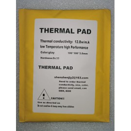 Thermal pad Thermal Conductive Silicone Gap pad Grease Paste for Computer Graphics Card/CPU/RTX 3080 3090 12.8W/m.k (100mm*100mm*3.0mm), Grey