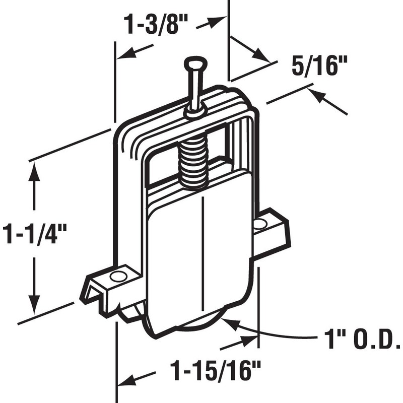 Prime-Line B 691 1 In. Nylon Sliding Screen Door Roller