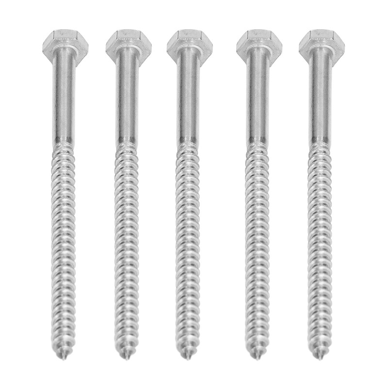 304 Stainless Steel Half Thread Bolt Wood Hex Lag Screws