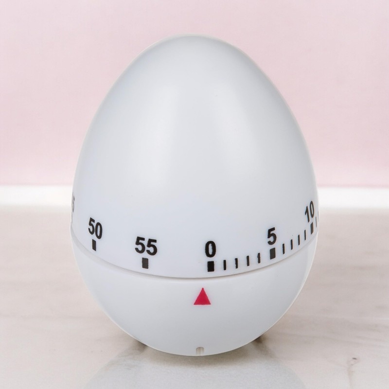 MIJOMA Kitchen Timer in Egg Shape, 60 Minute Timer, Plastic,