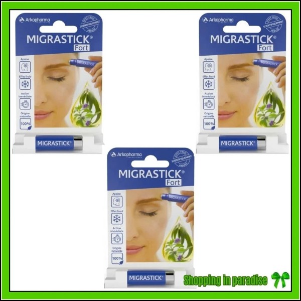 ARKOPHARMA 3 X ARKOPHARMA Migraine Relief STONG Headache Immediate Action.