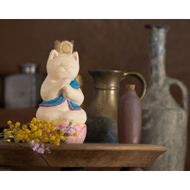 Cat buddha Dainichi Nyorai (Midai, the Guardian Honzon of the Moson-Year of the Year of the Mosho Year), Sculpted by Sakai Buddha _ Zodiac Protection Honzon, Maneki Nekat, Figurine (NB8 Dainichi