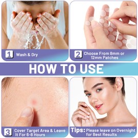 Pimple & Spot Patches Hydrocolloid Acne Patches For Face Skin Care With Salicylic Acid & Tea Tree Oil Instant Blemishes Treatment Breakout Invisible Acne Patches For Men Women