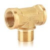 Nutmanel Brass T-piece 1/2 inch, brass T-piece, female thread/female thread,