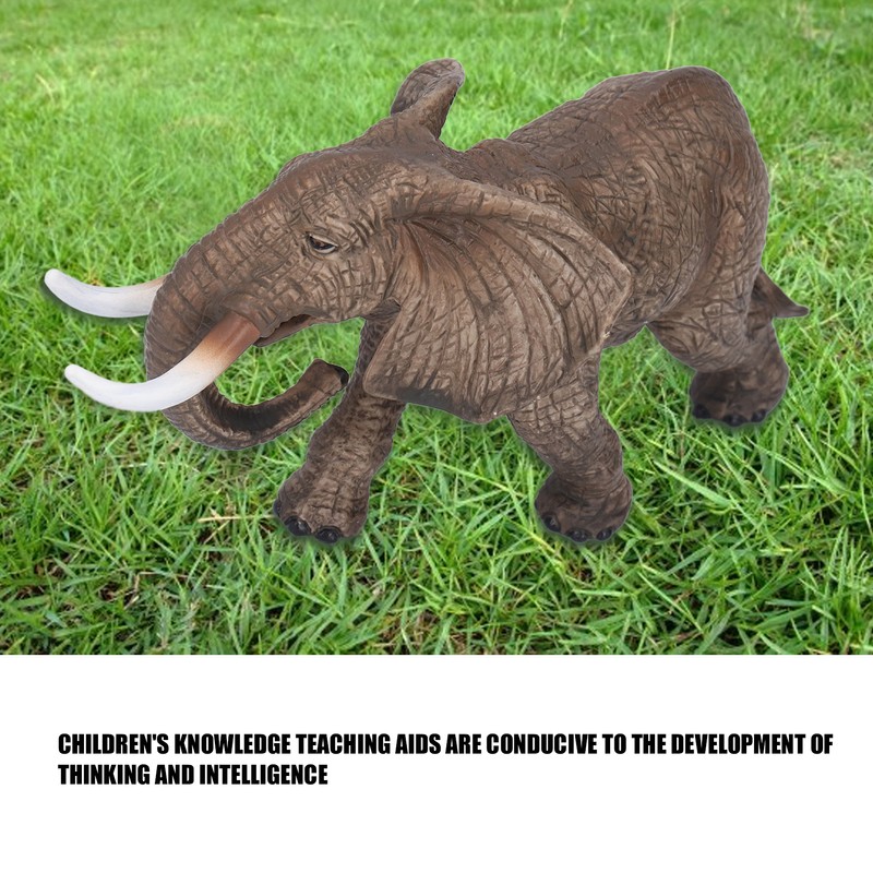 Elephant Figurine Model Vivid Details High Simulation Elephant Model Ornament